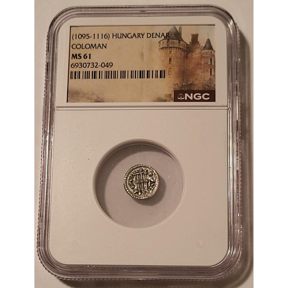 Graded Hungary Denar (1095-1116) MS61 - Silver Tone